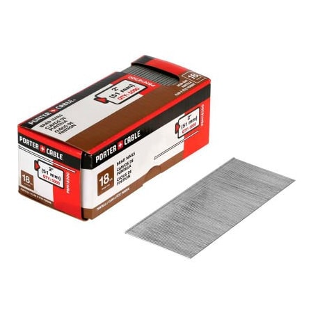 Dewalt Collated Brad Nail, 2 in L, 18 ga, Galvanized, Brad Head PBN18200-1